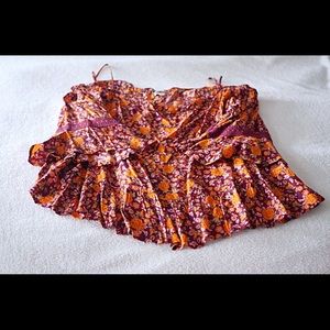 Tramp BOHO Strap Cold Shoulder Flow Sleeves Top